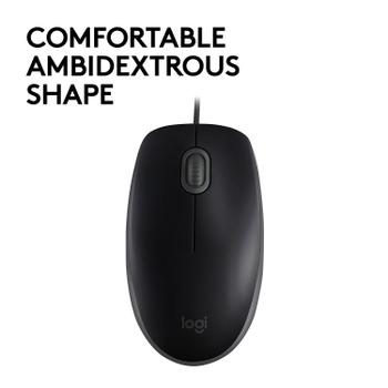 LOGITECH B110 Silent Wireless Mouse, Black (910-005508)