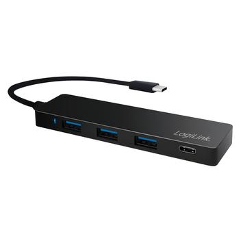 LogiLink LOGILINK- Ultra-slim USB-C 3.1 hub, 4-port, black (UA0311)