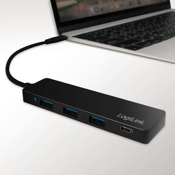 LogiLink LOGILINK- Ultra-slim USB-C 3.1 hub, 4-port, black (UA0311)