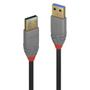 LINDY USB3.0 Type A Cable. M/M. Anthra Line. 1.0m Factory Sealed (36751)