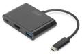 ASSMANN Electronic USB-C HDMI MULTIPORT ADAPTER 1X HDMI/1X USB-C (PD)/1X USB 3.0 CABL