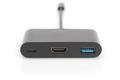 ASSMANN Electronic USB-C HDMI MULTIPORT ADAPTER 1X HDMI/1X USB-C (PD)/1X USB 3.0 CABL (DA-70855)