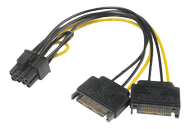 AKASA SATA power to 6+2pin PCIe (AK-CBPW19-15)
