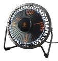 DELTACO USB desktop fan with clock, black