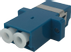 DELTACO Snap-in fiber mating sleeve, 2xLC-LC, Single mode, duplex, blue