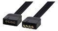 DELTACO LED Strip Extension cable, passive, 4-pin, 0.2m, black