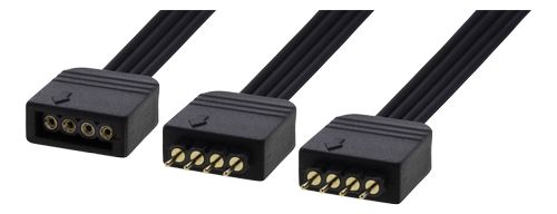 DELTACO 2-way LED Strip splitter cable, passive, 4-pin, 0.15m (GAM-059)
