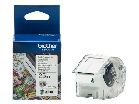 BROTHER CZ-1004 - Rulle (2,54 cm x 5 m) 1 rulle (rullar) löpande etiketter - för VC-500W (CZ1004)