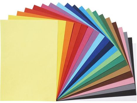 EMO Farget papir A4 120g 20 farger (1000) (111163)