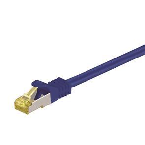 GOOBAY Patchkabel S-FTP RJ45 CAT7 PiMF Blå 0.5 m. (91574)