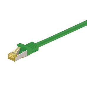 Goobay S/FTP CU Cable Cat7. RJ45 Plug. Green 0.25m Factory Sealed (91568)