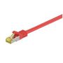 Goobay S/FTP CU Cable Cat7. RJ45 Plug. Red. 0.5m