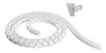 DELTACO Cable hatch in nylon, Tools included, 20m, white