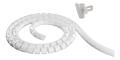 DELTACO Cable hatch in nylon, Tools included, 20m, white