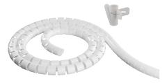 DELTACO Cable hatch in nylon, Tools included, 20m, white