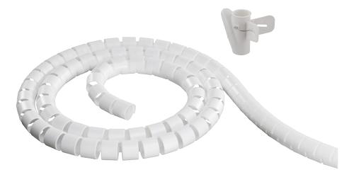 DELTACO Cable hatch in nylon, Tools included, 20m, white (LDR10)