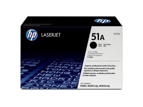 HP 51A - Q7551A - 1 x Black - Toner cartridge - For LaserJet M3027, M3027x, M3035, M3035xs, P3005, P3005d, P3005dn, P3005n, P3005x (Q7551A)