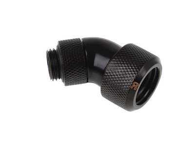 ALPHACOOL Eiszapfen 45° pipe connection 1/4"" on 16mm, black - 17409 (17409)
