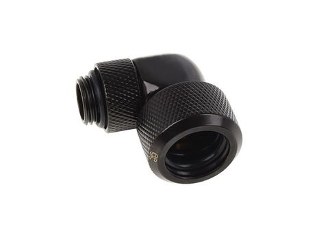 ALPHACOOL Eiszapfen 90° pipe connection 1/4"" on 16mm, black (17395) (17395)