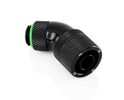 BITSPOWER Anschluss 45 Grad 1/4 Zoll auf 16/10mm - drehbar, matt (BP-MB45R2CPF-CC3U)