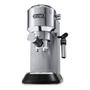DELONGHI Dedica EC685.M Manuell espressomaskin (sølv) Perfekt temperatur, 40 sek. oppvarming, melkeskummer, koppvarmer
