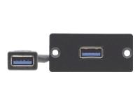 KRAMER WU-3AA(B) - Wall Plate insert - USB 3.0 Wall Plate Insert (A/A) (80-020699)