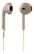 STREETZ semi-in-ear headset, svarsknapp, 3,5mm, mikrofon, guld