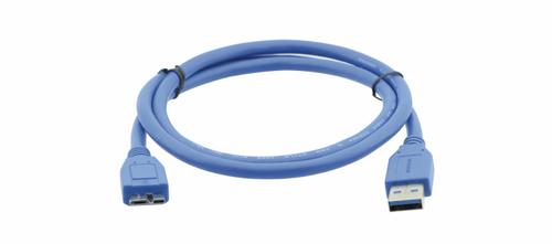 KRAMER C-USB3/ MicroB-3 | Male/Male | USB-A - Micro-B | 3.0 | 0,9m | BlÃ¥ (96-02356003)