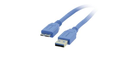 KRAMER C-USB3/ MicroB-3 | Male/Male | USB-A - Micro-B | 3.0 | 0,9m | BlÃ¥ (96-02356003)