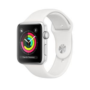 APPLE WATCH SERIES 3 GPS 42MM SILVER ALUM WHITE SPT BAND CONS (MTF22FS/A)