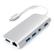 SATECHI Multimedia 4K Docking (sølv) USB-C 49W PD, 1xHDMI, 1xmini-DP,  3xUSB-A, 1xUSB-C, Ethernet