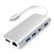 SATECHI Multimedia 4K Docking (sølv) USB-C 49W PD, 1xHDMI, 1xmini-DP, 3xUSB-A, 1xUSB-C, Ethernet