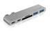 RAIDSONIC IcyBox Docking Station for notebook Dual USB Type-C, SD/ microSD reader, Silver