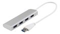 DELTACO USB-hub USB 3.0 4 port, silver