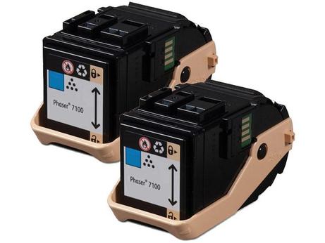 XEROX Phaser 7100 - 2-pack - høykapasitets - cyan - original - tonerpatron (106R02602)