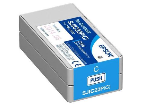 EPSON SJIC22P(C) ink cartridge cyan standard capacity 32.5ml 1-pack (C33S020602)