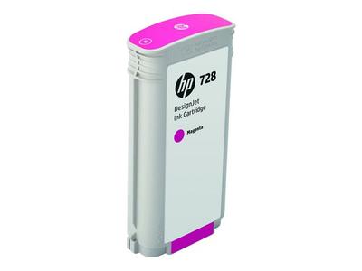HP 728 / F9J66A Magenta Ink - Blækpatron Farve-baseret rød (F9J66A)
