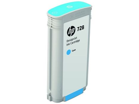 HP 728 - 130 ml - cyan - original - DesignJet - ink cartridge - for DesignJet T730, T830 (F9J67A)