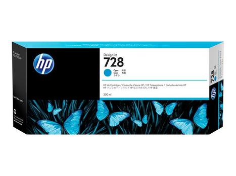 HP 728 300-ml Cyan Ink Cartridge (F9K17A)