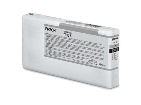EPSON n Ink Cartridges,  Ultrachrome HDR, T9137, Singlepack,  1 x 200.0 ml Light Black, Standard (C13T913700)