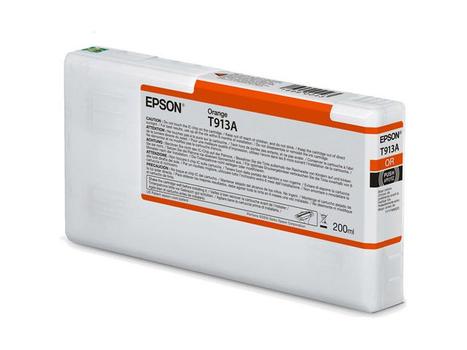 EPSON n Ink Cartridges,  Ultrachrome HDR, T913A, Singlepack,  1 x 200.0 ml Orange, Standard (C13T913A00)