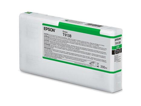 EPSON n Ink Cartridges,  Ultrachrome HDR, T913B, Singlepack,  1 x 200.0 ml Green, Standard (C13T913B00)