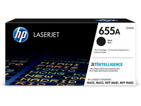 HP 655A - Black - original - LaserJet - toner cartridge (CF450A) - for Color LaserJet Enterprise M652, M653, LaserJet Enterprise Flow MFP M681, MFP M682 (CF450A)