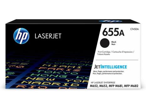 HP 655A - Black - original - LaserJet - toner cartridge (CF450A) - for Color LaserJet Enterprise M652, M653, LaserJet Enterprise Flow MFP M681, MFP M682 (CF450A)