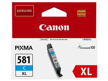 Canon CLI-581C XL - XL-størrelse - cyan - original - blekkbeholder (2049C001)