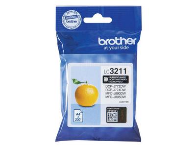 BROTHER LC3211BK / LC 3211BK Black Ink - Blækpatron Sort (LC3211BK)
