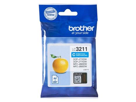 BROTHER LC3211C - Cyan - original - ink cartridge - for Brother DCP-J572, DCP-J772, DCP-J774, MFC-J890, MFC-J895 (LC3211C)