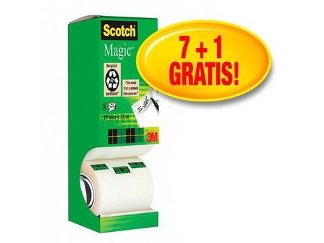 SCOTCH Magic 810 tape 19mmx33m hvid 8rl (81933R8)