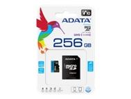 A-DATA ADATA Premier, 256 GB, MicroSDXC,  Klasse 10, UHS-I, 100 MB/s, Sort (AUSDX256GUICL10A1-RA1)