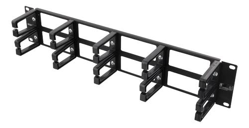 DELTACO 19'' 2U Metal Cable Management with 5 plastic rings (19-17)